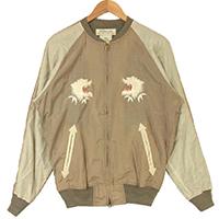 レミレリーフ コットン キュプラ サテン スカジャン ベージュ系 画像