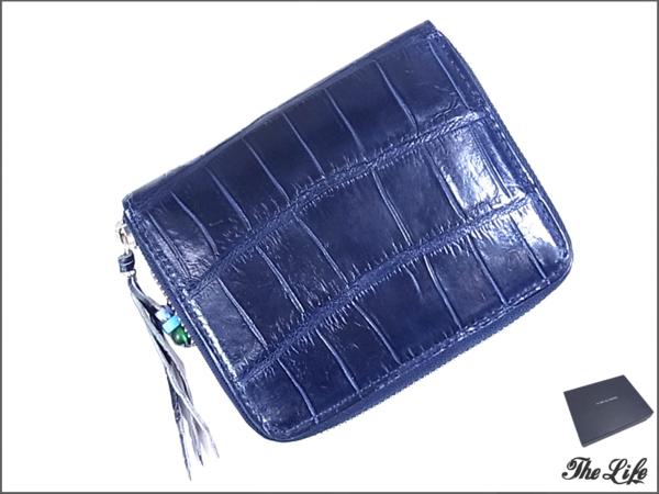 Bru Na Boinneブルーナボイン クロコウォレット NAVY 財布