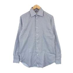 ブルオーニ コットン ストライプ 長袖シャツ 画像