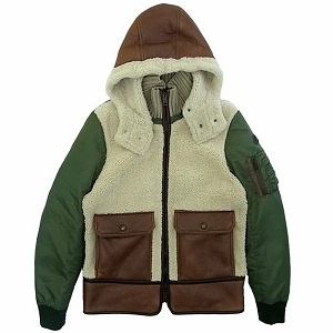 モンクレール  DELAGRANGE デラグランジ レザー ムートン ダウン ジャケット 画像