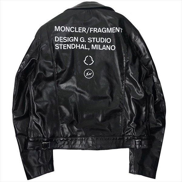 モンクレール ジーニアス フラグメント × ルイスレザー 2020AW ドゥエイン ダブルライダースジャケット 画像