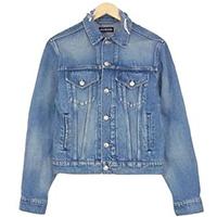 バレンシアガ ARCHETYPE キャンペーン ロゴ バック デニム ジャケット 17AW 画像