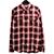 サンローラン YSL ナッシュヴィルシャツ(ブラック&レッド/プレイドコットン&テンセル) 画像