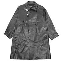 ラフシモンズ LEATHER COAT WITH RINGS 192-625-40010 19AW 画像