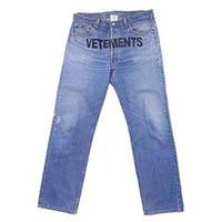 ヴェトモン × Levi's リーバイス ロゴ刺繍 デニム パンツ MSS18PA16 画像