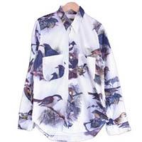 ポールハーデン バードプリント シャツ ホワイト系 画像