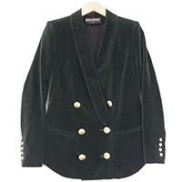 バルマン 7796 234N メタルボタン ベロア ダブルブレスト テーラード 画像