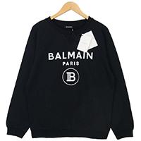 バルマン ロゴ フェルト プリント プルオーバー スウェット トレーナー 画像