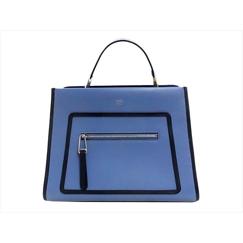 フェンディ runaway ラナウェイ スモール2way ハンド バッグ ブルー系 画像