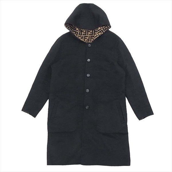 フェンディ FFロゴ リバーシブルフード コート 画像