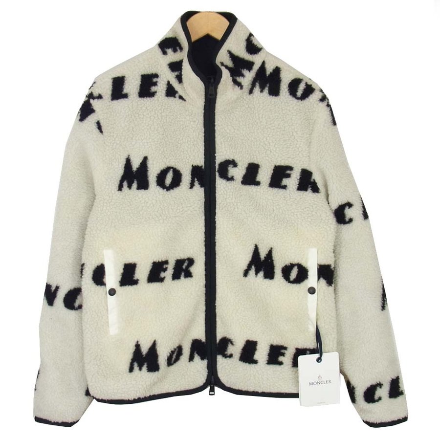 オフホワイト × モンクレール MONCLERMAGLIA CARDIGAN リバーシブル ボア フリース ジャケット 20AW F20918G77000 899AJ 画像