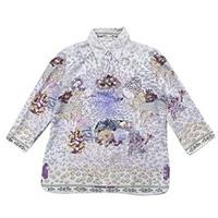 エルメス オールド エルメス パリス フランス製 総柄 シルク プルオーバー ブラウス 画像