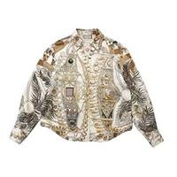 エルメス オールド エルメス パリス フランス製 総柄 シルク ブラウス レディース 長袖シャツ 画像