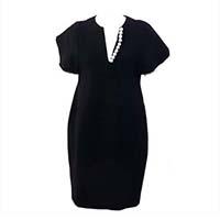 ヨーコチャン Flared sleeve Pearl Slit line Dress YCD-119-454 画像