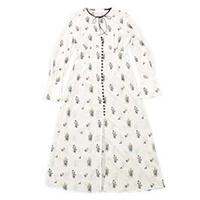 マメ Pedicel Embroidery Long Dress 花柄 ボタン 18SS DR048 ホワイト系 画像