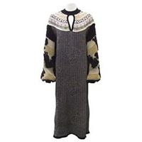 マメ Floral Pattern Knit Long Dress ニット 18AW KN065 BLACK×GOLD 画像