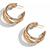 シャルロットシェネ サークル三重フープピアス ゴールド 画像