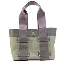 ADMJ デイリー レザー キャンバス ハンドバッグ レディース グレー系 画像