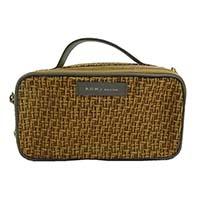 ADMJ レザーハンドル 2WAY バスケット ポーチ レディース バッグ イエロー系 画像