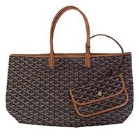 ゴヤール サンルイPM トートバッグ 黒×茶 画像