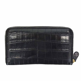 ボッテガヴェネタ クロコダイル ラウンドファスナー ウォレット 長財布 画像