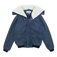 ロエベ ボア ボンバー デニム リブ ジャケット 17AW 画像