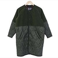 ラベンハム brisbane moss 別注 レオパード モールスキン キルティング ノーカラー コート 18AW LVH-18A029 画像