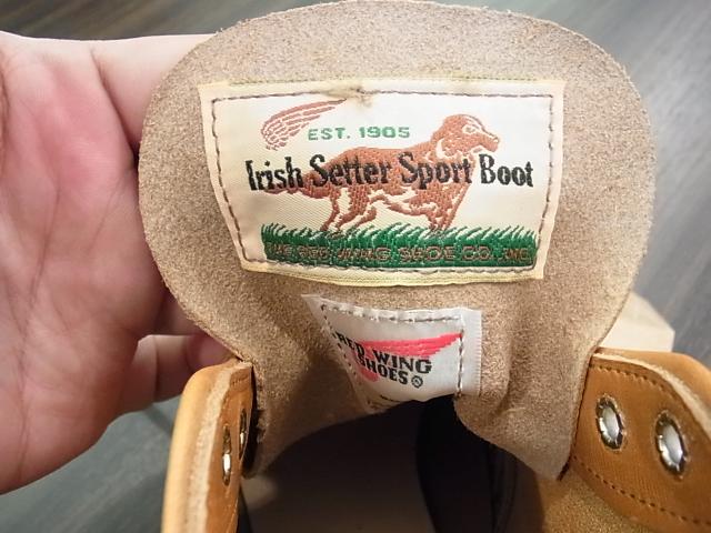 レッドウィング高価買取 9871復刻ブーツ ベロ裏犬タグと織タグのの画像