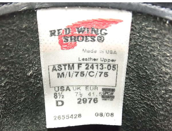 レットウィング　タグ　写真