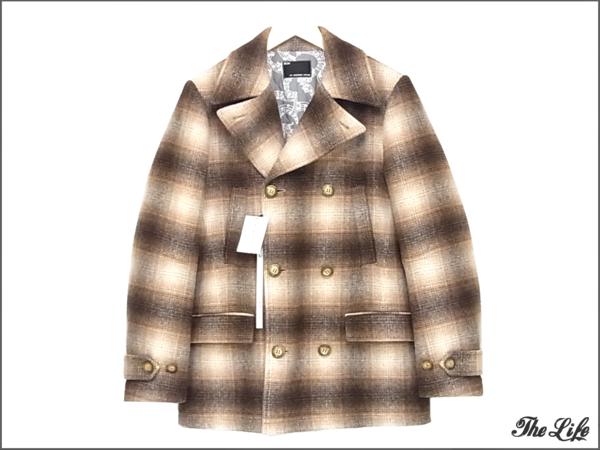 14AW n(n) by NUMBER (N)INEナンバーナインPコート3/ウール/チェック/Pea Coat Wool Check/タグ付属