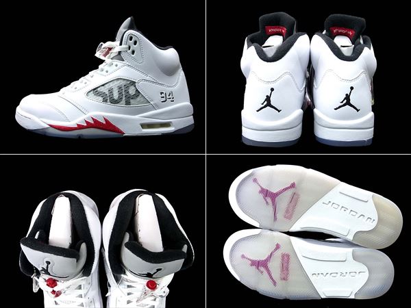 シュプリーム×ナイキ高額で買取します!NIKE AIR JORDAN5 RETROUS10/白今なら高額査定させて頂きます!