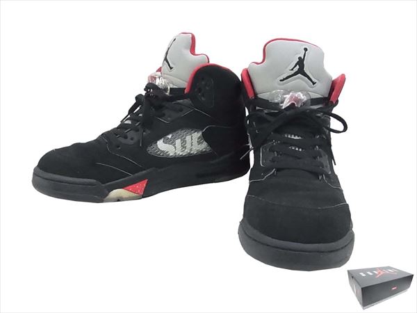 ナイキ AIR JORDAN 5 RETRO SUPREME シュプリーム ジョーダン 824371-001 スニーカー