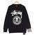 マスターマインド × STUSSY × LOOOP WHEELER 15FSP03445 Circle Skull Crew スウェット ブラック系 画像
