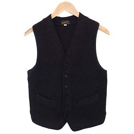 アットラスト KNIT VEST ウール ニット ベスト ジレ 画像