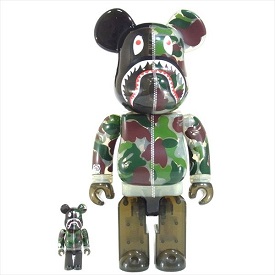 エイプ CLEAR CAMO BE@RBRICK 100% & 400% ベアブリック 画像