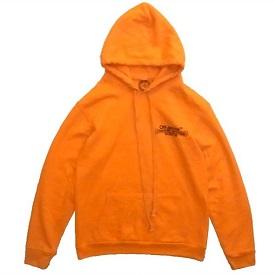 オフホワイト × クロムハーツ 18SS バックロゴプリントプルオーバー パーカー 画像