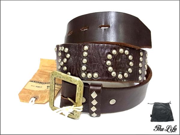 TENDERLOIN×HTC×PORTER T-STUDスタッズベルトS/BRN/テンダーロイン/タグ・レザー収納袋付属