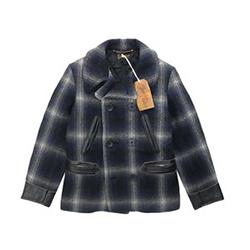 テンダーロイン T-PEA COAT チェック ウール Pコート 画像