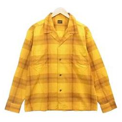 テンダーロイン T-TC チェック オープンカラー 長袖シャツ 画像