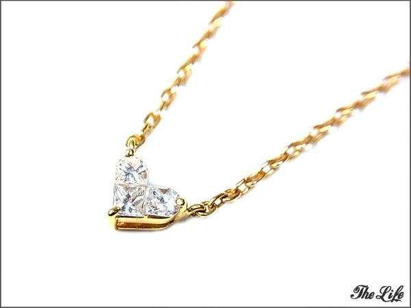 STARJEWELRYミステリアスハートネックレス40/K18 ダイヤ