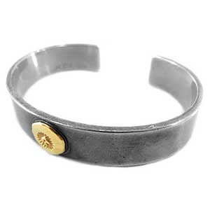 ウィングロック 平打ちバングル 金 × シルバー BR-12A画像