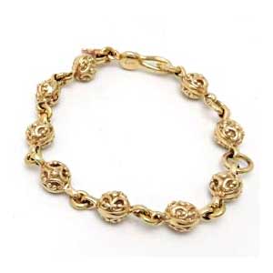 スタンリーゲス 18Kゴールド フィリグリーボール ブレスレット画像