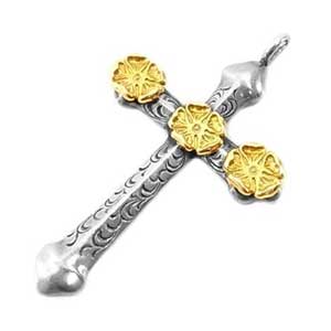 タディ&キング K18 ローズメタル クロスペンダント画像