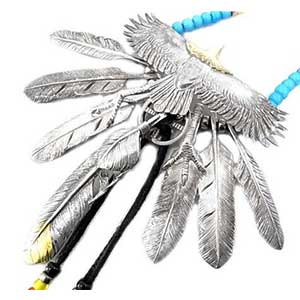 ケンキクチ EAGLE-4 頭金イーグル ビーズネックレス