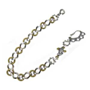 ガルシア シルバー × ブラス ウォレットチェーン画像