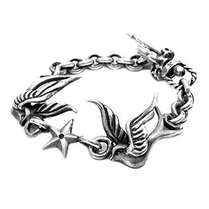 ガルシア スター スワロースカル ブレスレット画像