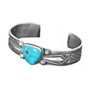 ゲイリーリーブス キングマンターコイズ シルバーバングル画像