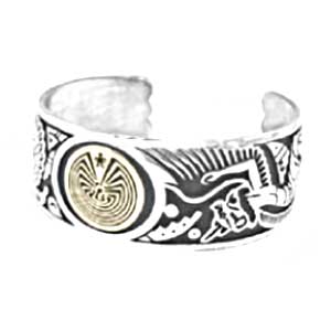 ジェイソンタカラ 14K金メイズ シルバーバングル大画像