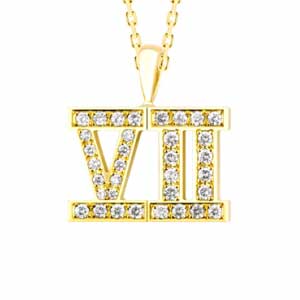 アイファニー ダイヤモンド ローマンナンバー NO.7 18KYG画像