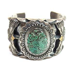 ビッグハンド イーグル付き ターコイズバングル画像